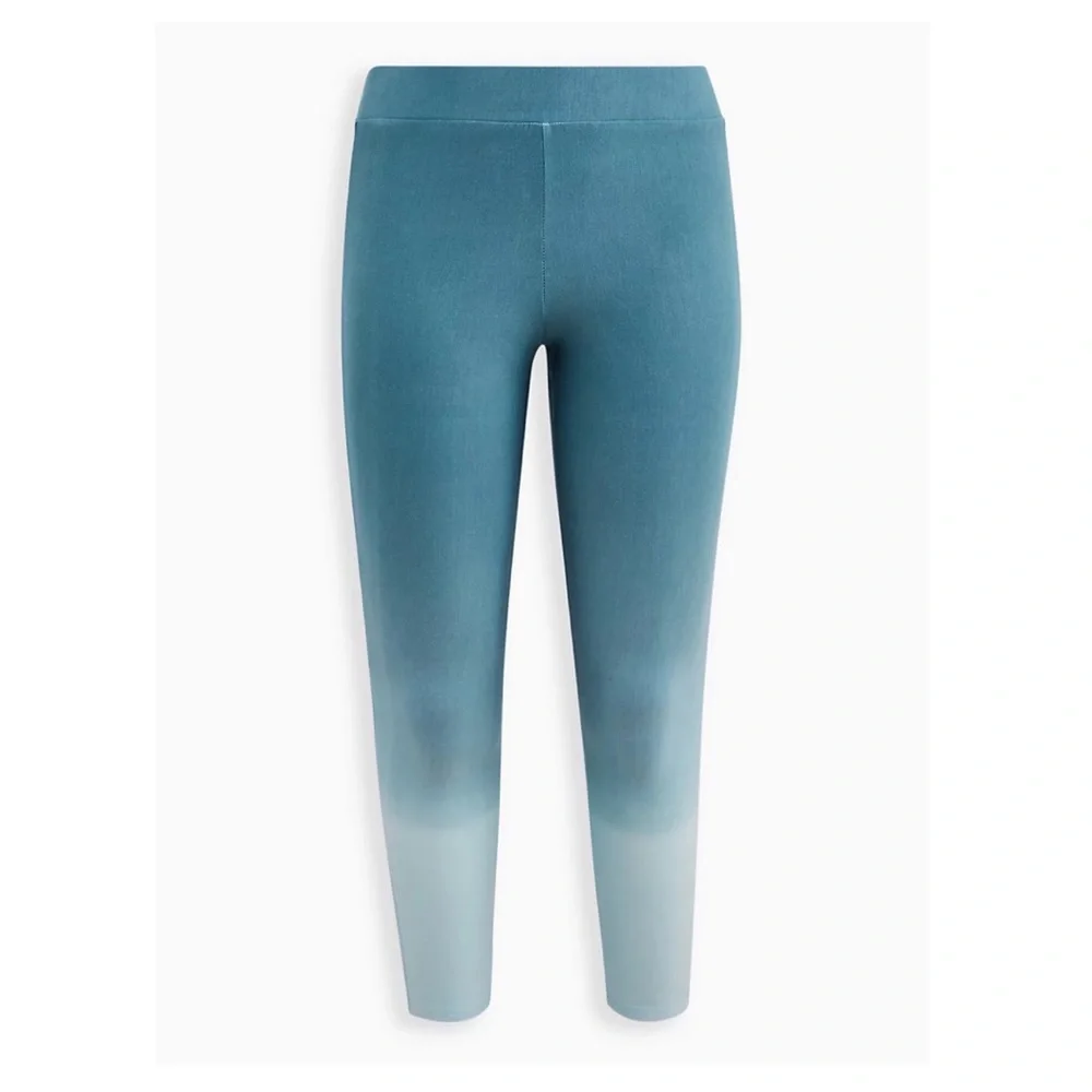 Torrid Platinum Fleece Lined Blue Dip Dye Leggings NWT - Picture 8 of 13